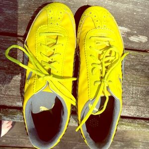 Yellow Puma Golf Shoes